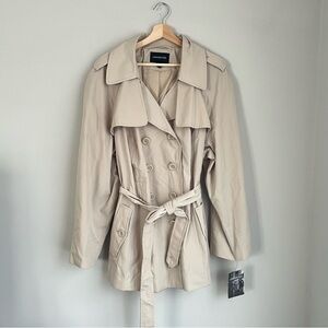 Vintage London Fog NWT Double Breasted Belted Trench Coat Womens Size 3X